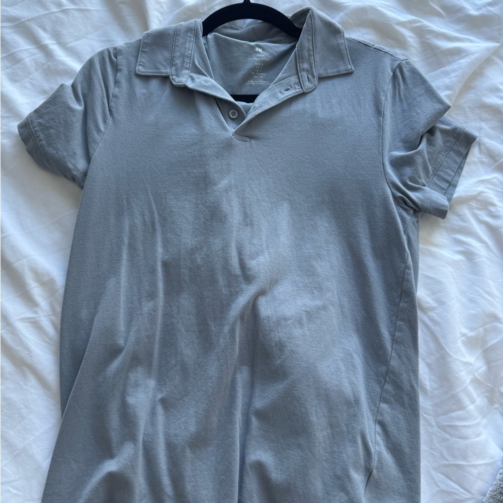 H&M Light Gray Polo Shirt for Men